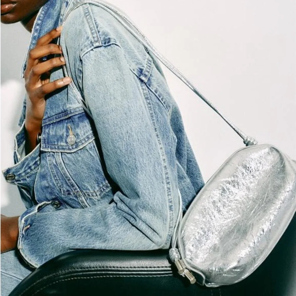 Zara Metallic Crossbody Bag